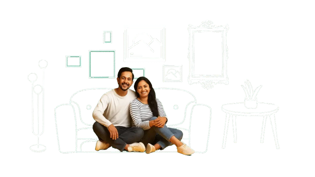 A couple planning their new home